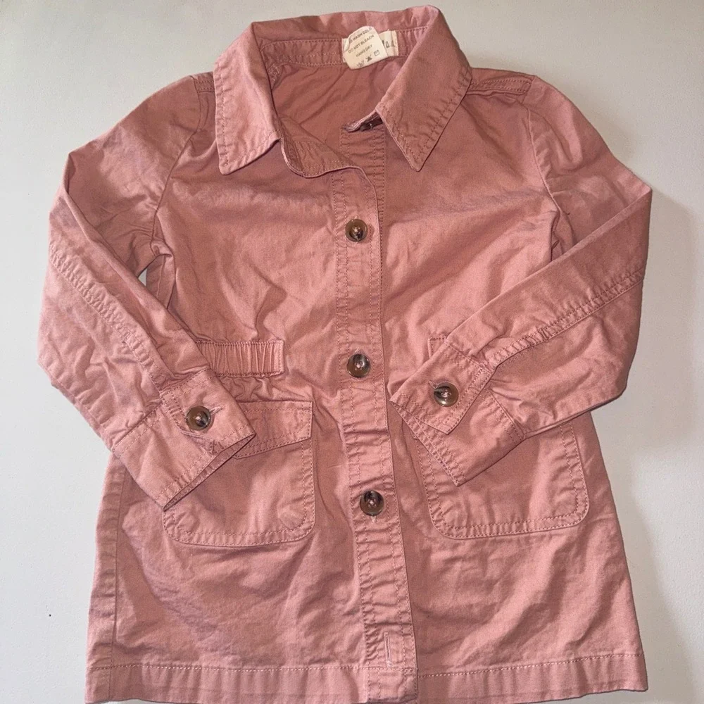Emma & Ella Cat & Jack Jacket and Jeans Set Toddler 3T Pink Blue Distressed 2pc